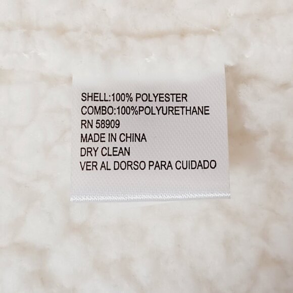 Cremieux, Sherpa Vest with Brown Faux Leather Trim, Size Small, Soft and Light - Picture 11 of 11